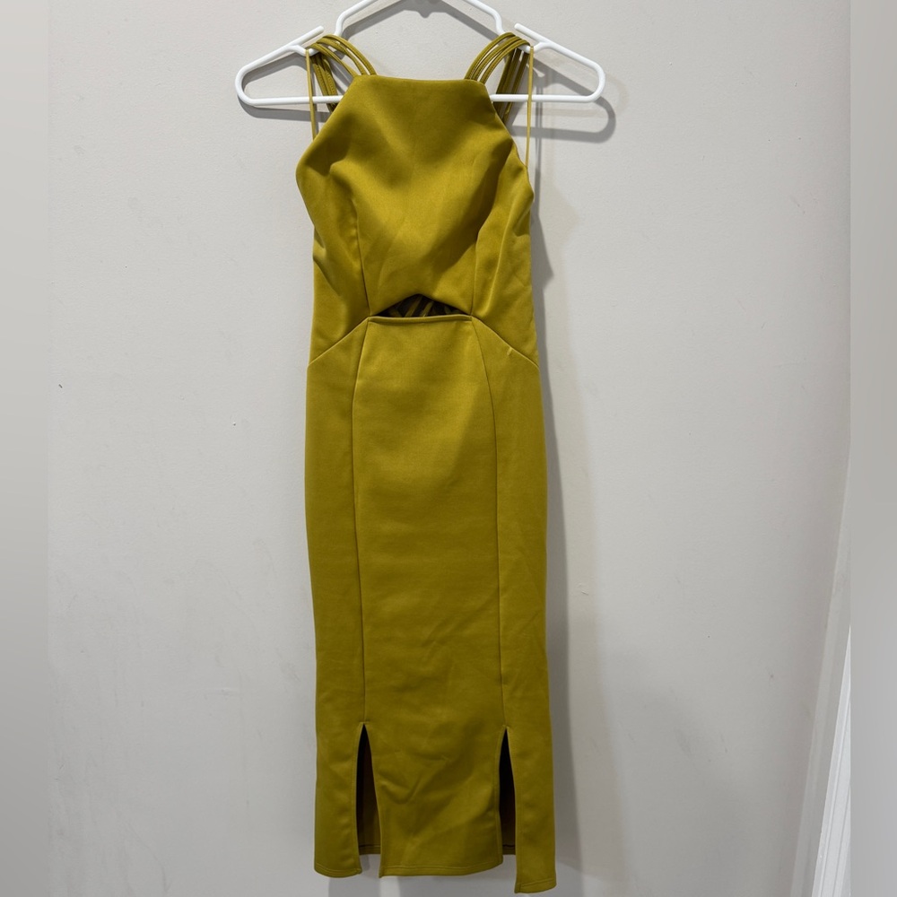 ASOS Backless Mustard Dress
